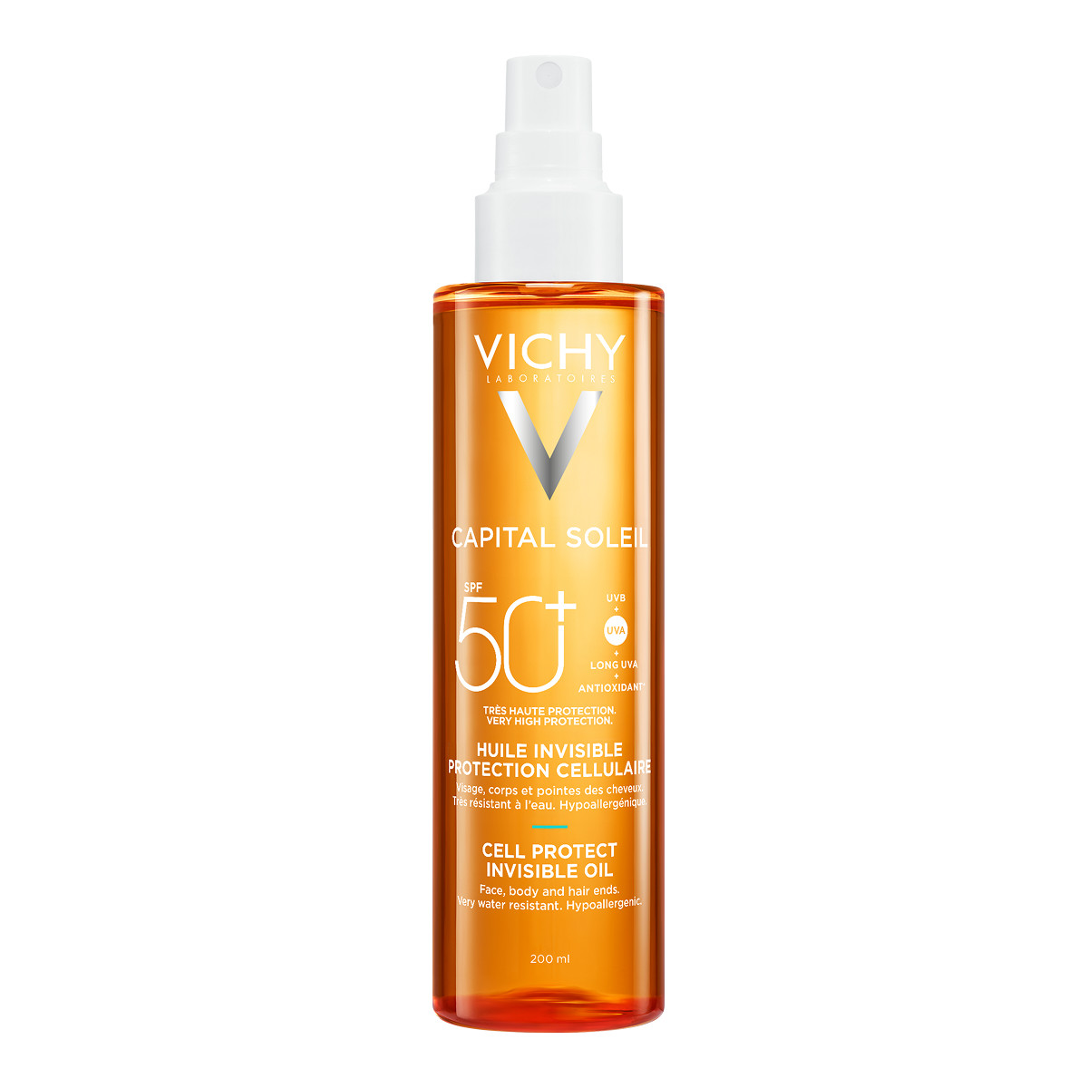 Масло cолнцезащитное увлажняющее SPF50+ Vichy Capital Soleil 200  мл