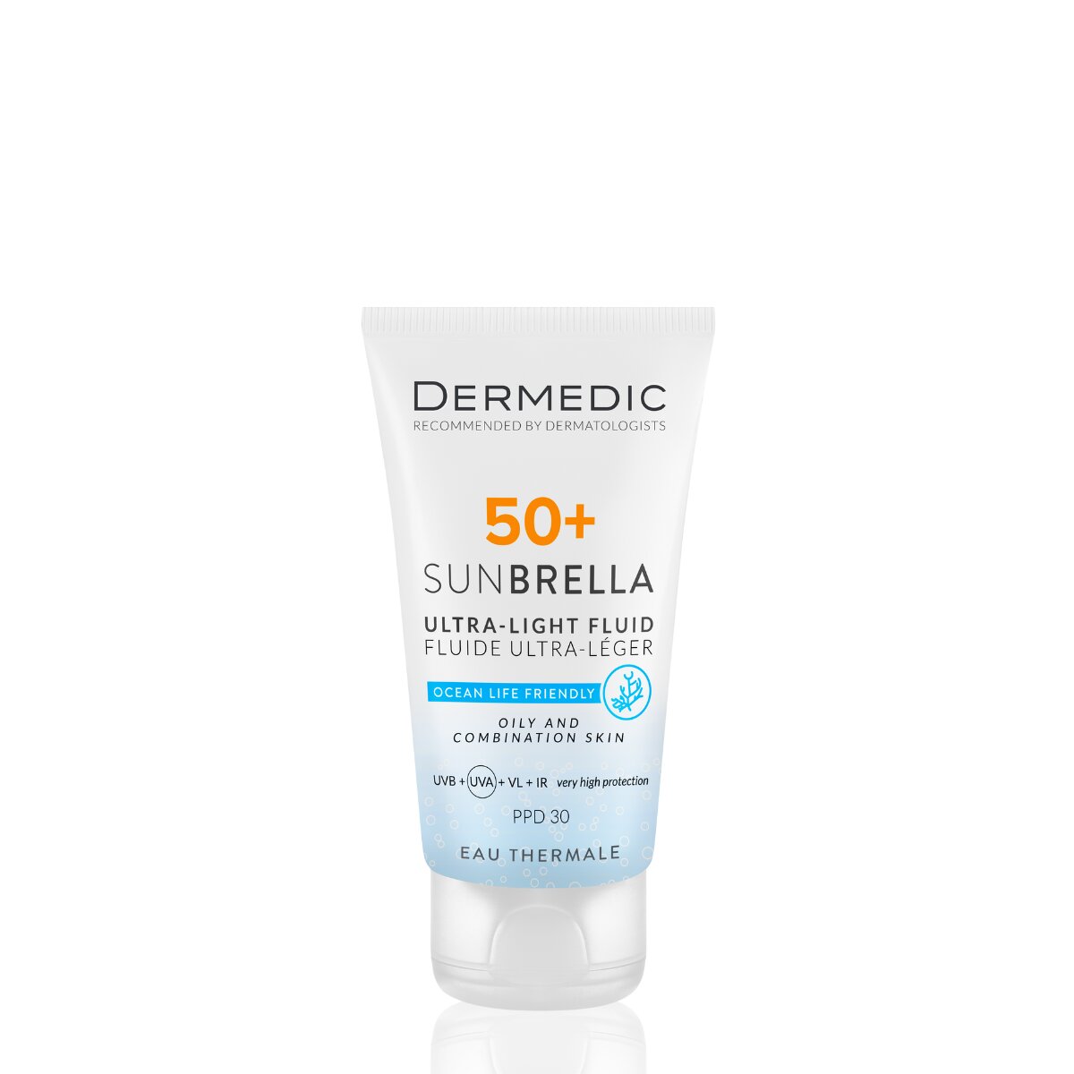 Флюид ультралегкий SPF50+ для жирной и комбинир кожи Dermedic Sunbrella 40  мл