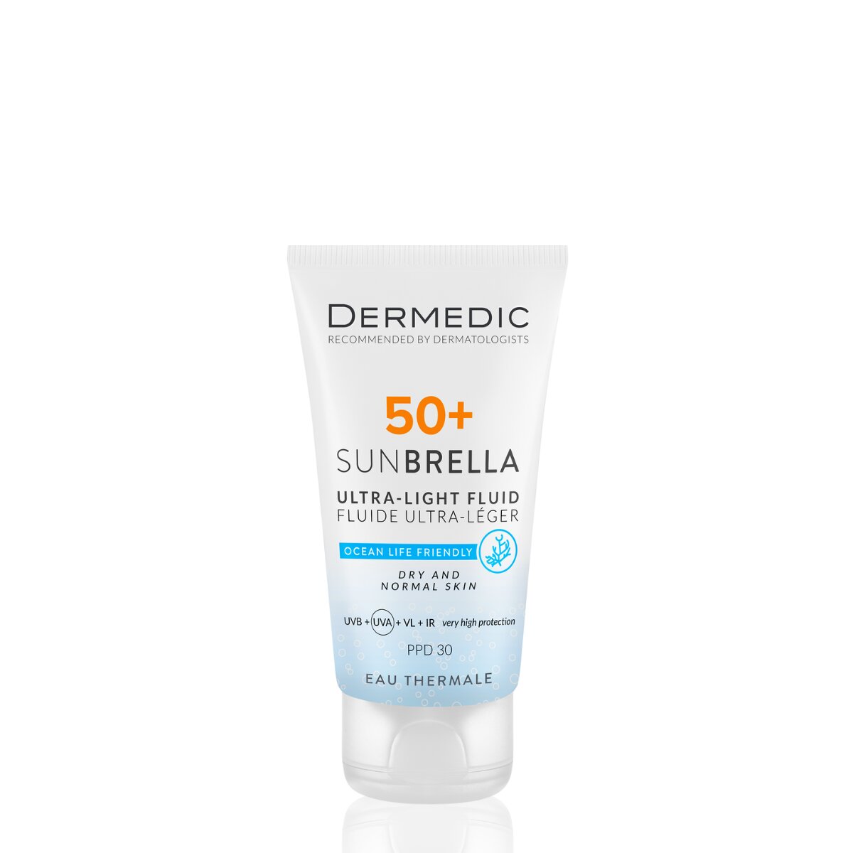 Флюид ультралегкий SPF50+ для сухой и нормальной кожи Dermedic Sunbrella 40  мл