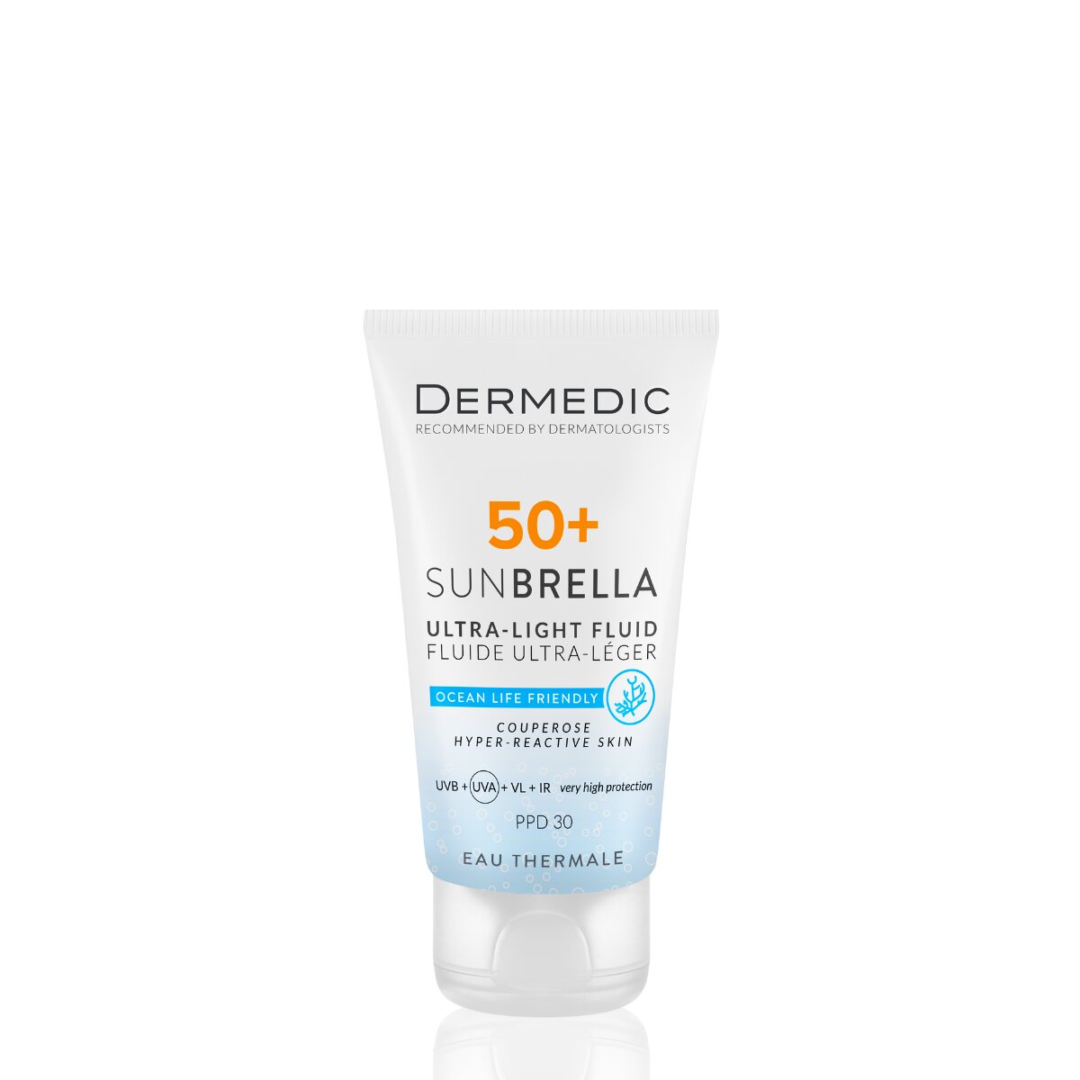 Флюид ультралегкий SPF50+ для чувствительной кожи Dermedic Sunbrella 40  мл