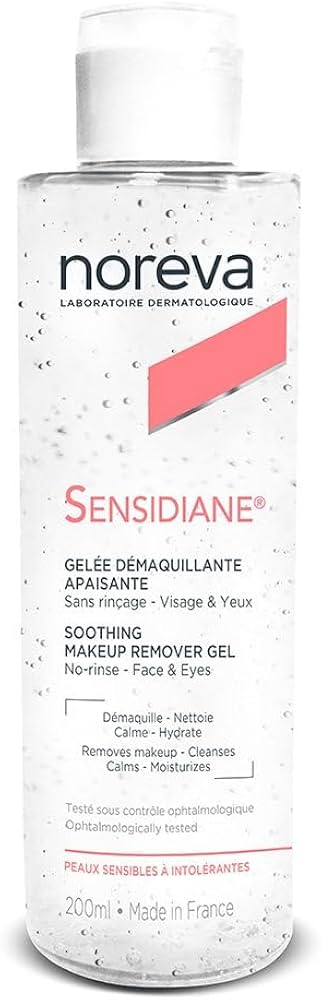 Желе смягчающее для снятия макияжа Noreva Sensidiane 200  мл