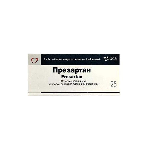 Презартан таблетки 25мг N28