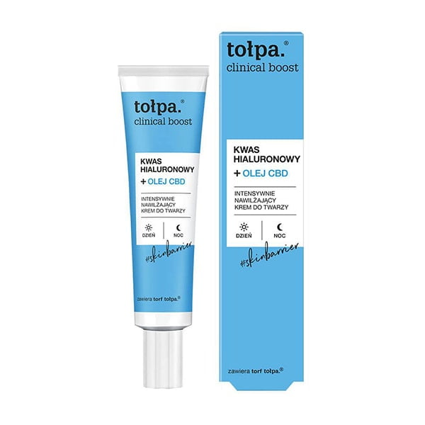 Крем для лица гиалуроновая кислота+масло CBD интенсивно увлажняющий Tolpa Clinical Boost 40  мл