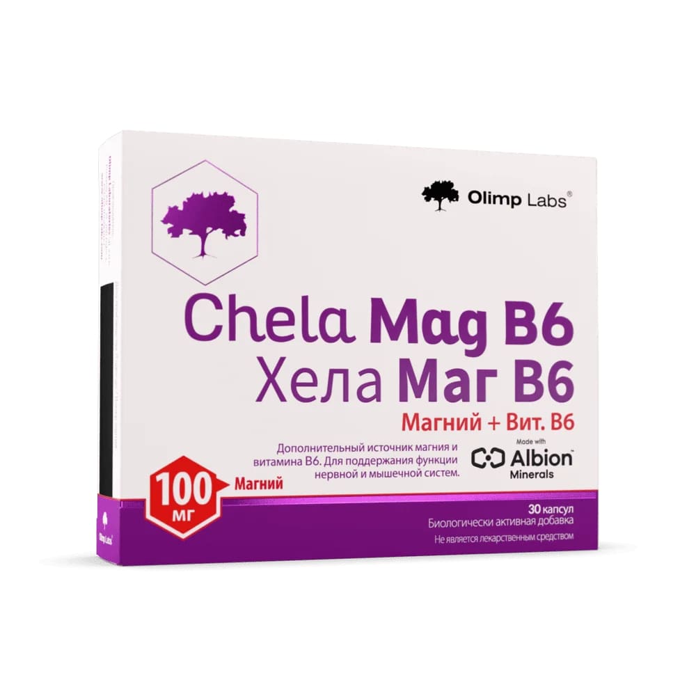 Хела-Маг В6 капсулы 645мг N30 Olimp Labs
