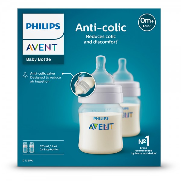 Бутылочка для кормления Anti-colic 0+ месяцев 125мл Philips Avent 2  шт