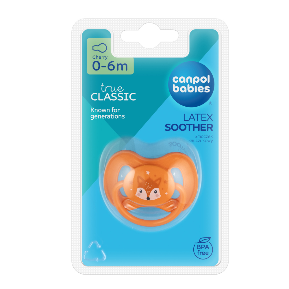 Соска-пустышка латексная 0-6мес Canpol babies 1  шт