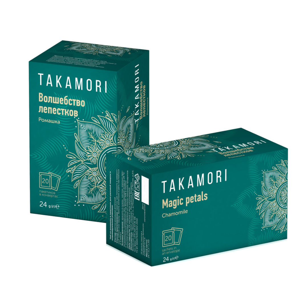 Напиток чайный из ромашки Takamori Волшебство лепестков ф/п 1,2г №20 Takamori