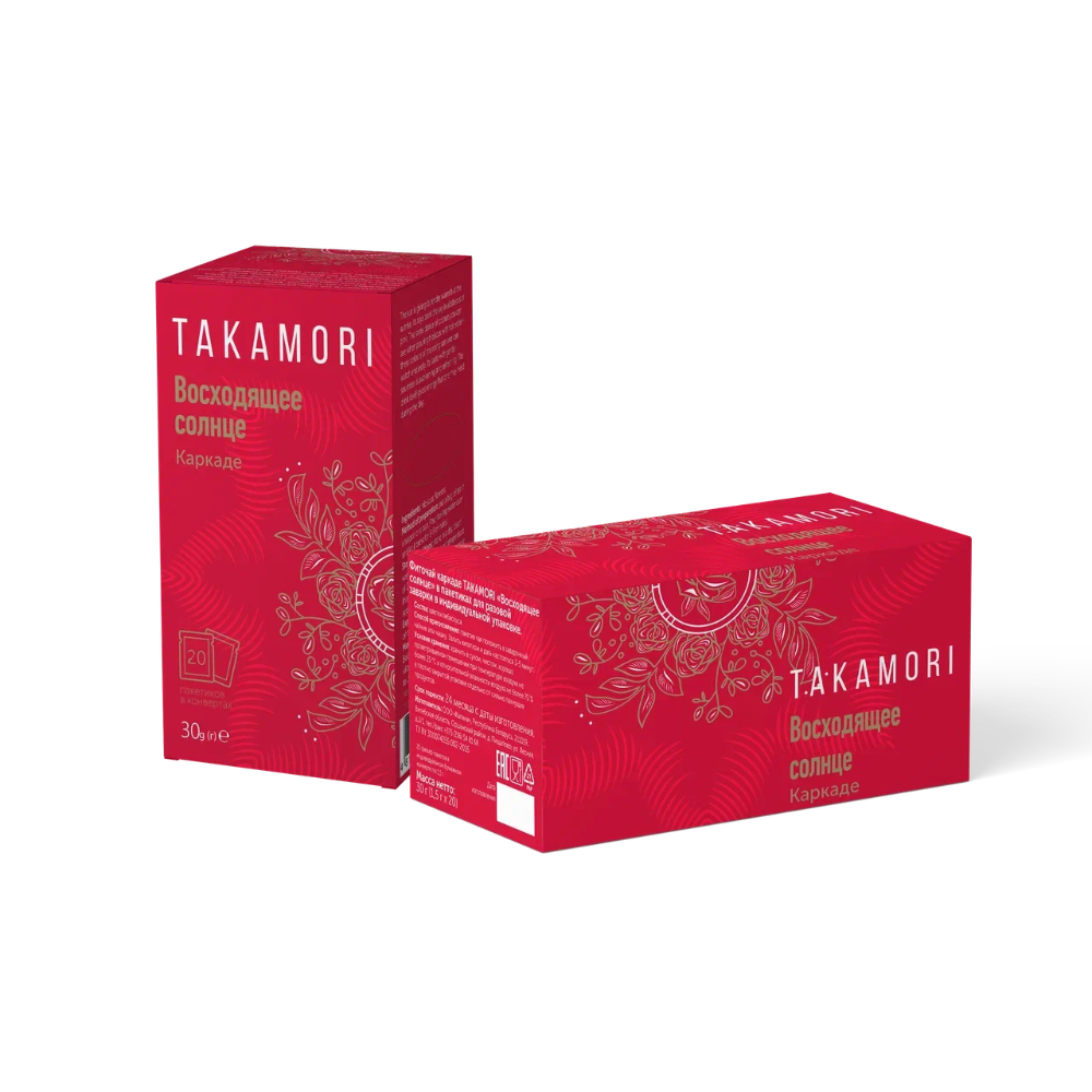 Напиток чайный каркаде Takamori Восходящее солнце ф/п 1,5г №20 Takamori