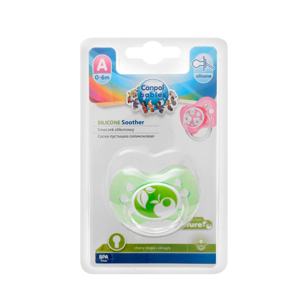 Соска-пустышка силиконовая 0-6мес Canpol babies 1  шт