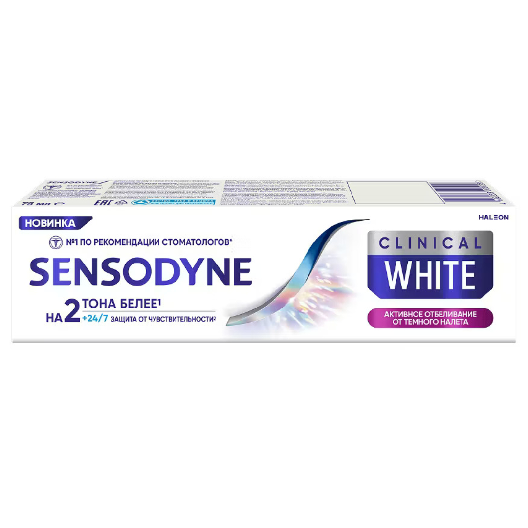 Зубная паста Активное отбеливание от темного налета Sensodyne Clinicl White 75  мл