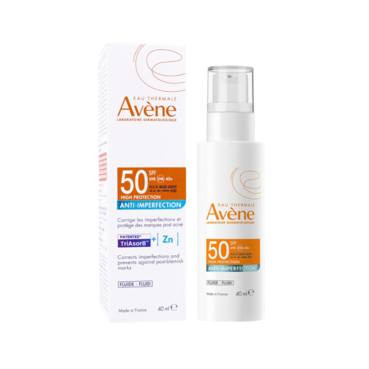Флюид солнцезащитный SPF50 против несовершенств Avene  Anti-imperfection 40  мл