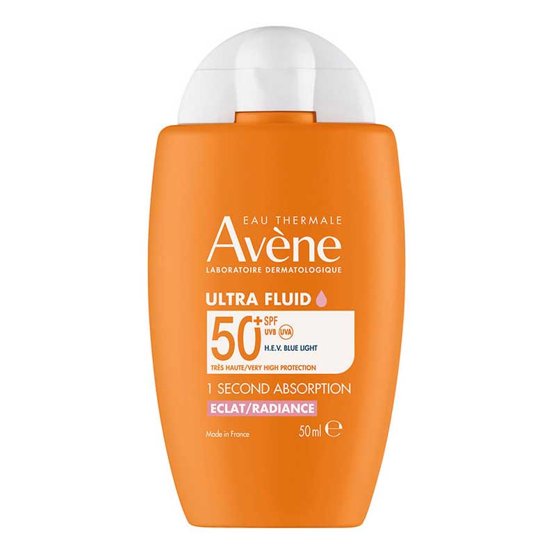 Флюид ультралегкий солнцезащитный SPF50+ придающий сияние Avene 50  мл