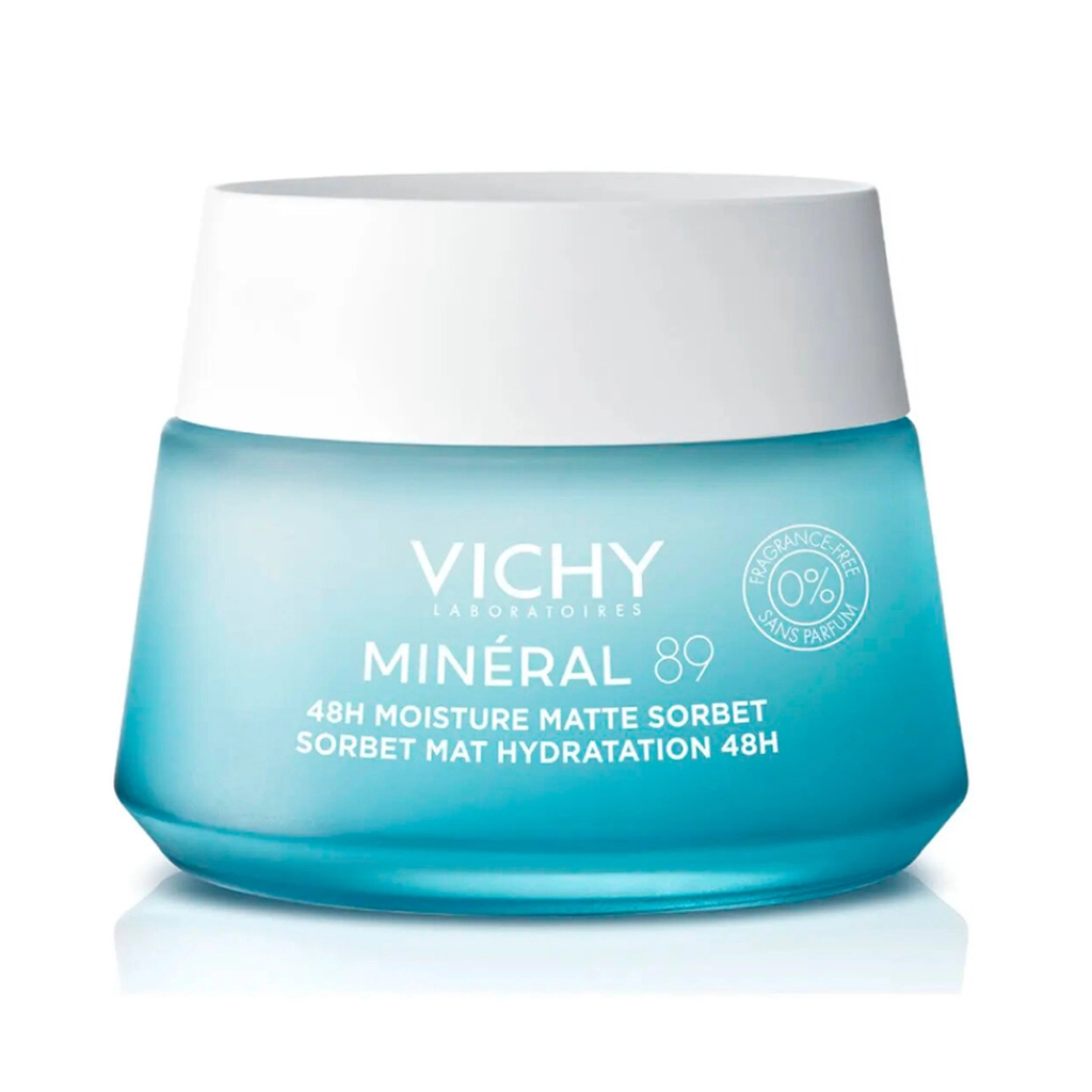 Гель-сорбет матирующий для лица с увлажнением 48ч Vichy Mineral 89 40  мл