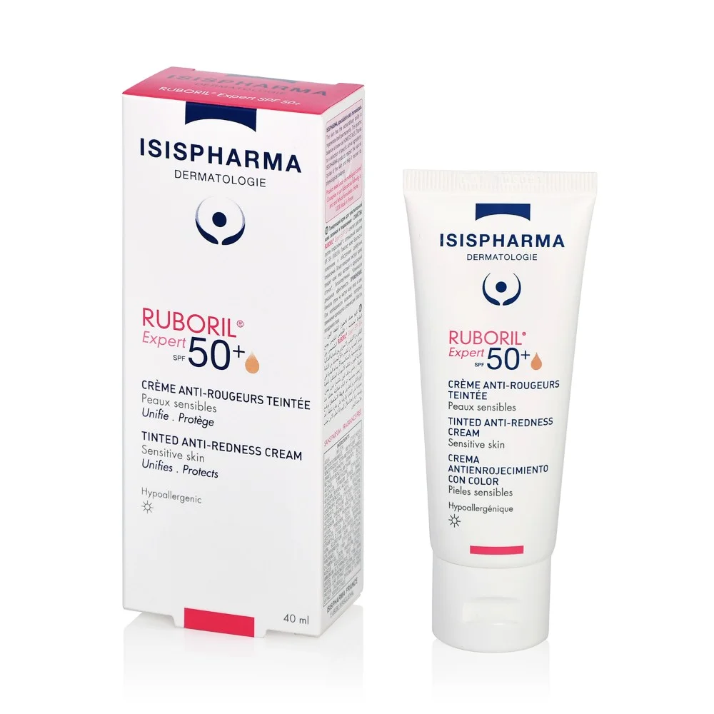 Крем для чувствительной склонной к покраснению кожи  SPF 50+ без тона ISISPHARMA Ruboril 40  мл