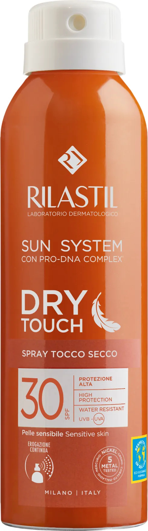 Спрей для тела с сухим финишем SPF30 Rilastil Sun System 200  мл