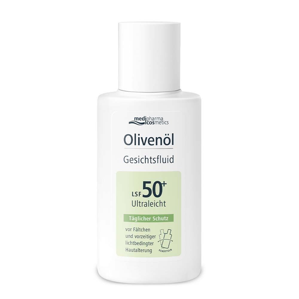 Флюид для лица сверхлегкий против морщин SPF50 Medipharma cosmetics Olivenol 50  мл