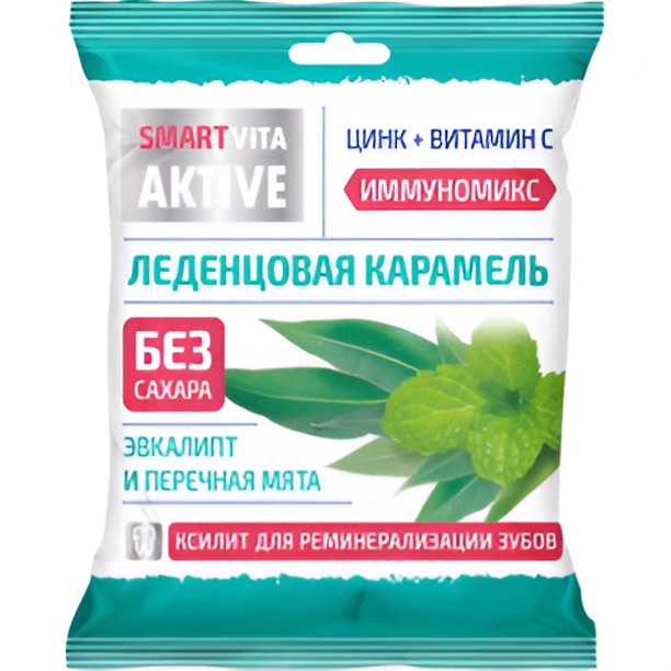 Леденцовая карамель Vita Active эвкалипт и перечная мята без сахара 60г VITA ACTIVE