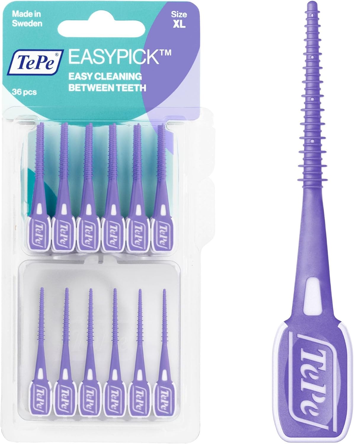 Межзубные ёршики силиконовые X/L с коробочкой для хранения TePe EasyPick 36 шт