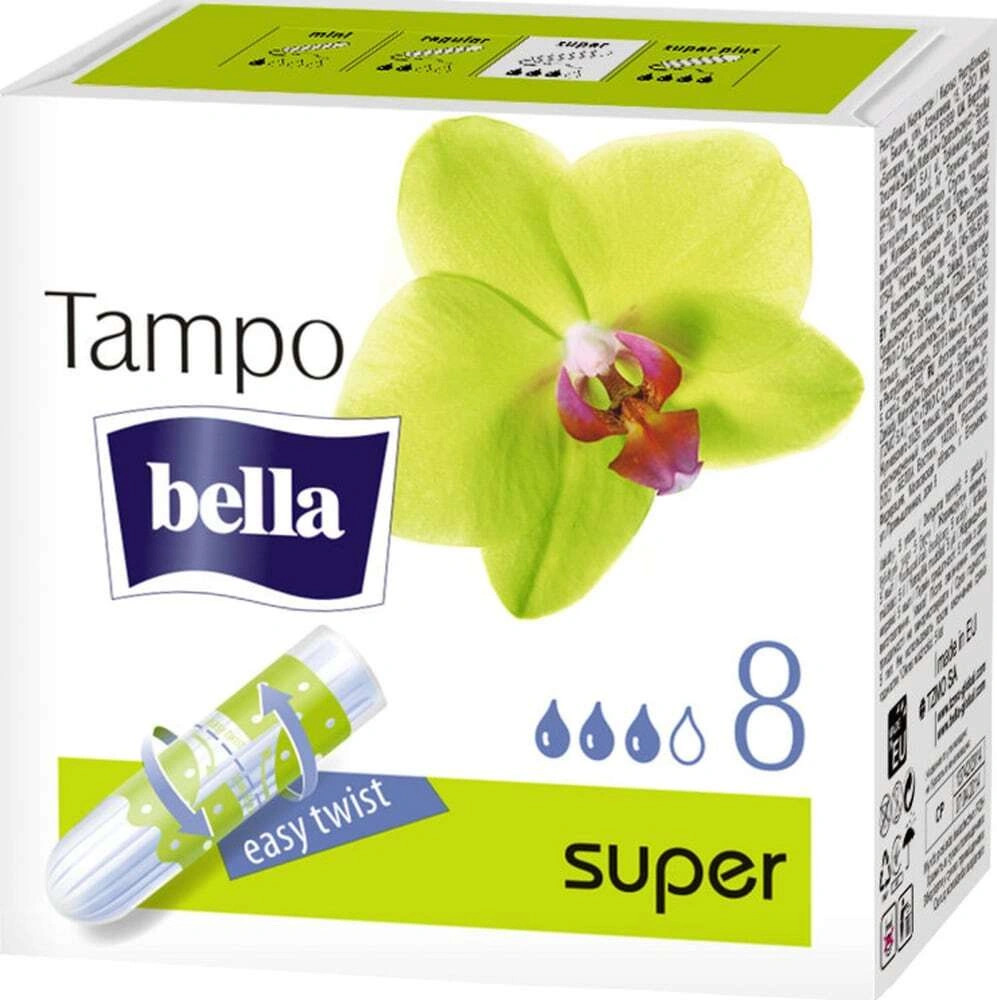Тампоны Premium Comfort Super Plus, без аппликатора Bella Tampo 8  шт